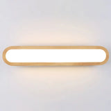 Sleek Led Wall Sconce With Acrylic Diffuser - Ideal For Hallways Wood / 21.5