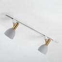 Sleek Macaron Style Metal Semi Flush Tracklight Spotlight - Perfect For Living Room 2 / Grey
