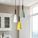 Sleek Metal Bottle Pendant Ceiling Light For Dining Room