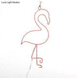 Sleek Metal Flamingo Wall Light With Battery-Operated Led For Simplicity And Style