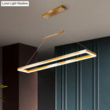 Sleek Metal Island Ceiling Led Pendant Light For Dining Room - Simplicity And Style