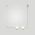 Sleek Metal Island Pendant - Elegant Glass Ceiling Light For Dining Table Gold