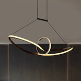 Sleek Metal Island Pendant With Led Suspension Lighting In Black/White For Warm/White Light Black /