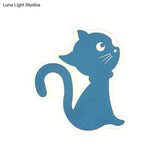 Sleek Metal Kitten Wall Light - Vibrant Macaron Colors For Bedroom Or Kindergarten