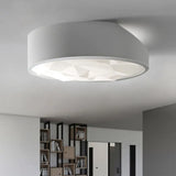 Sleek Metal Led Drum Flush Mount Ceiling Lamp - Minimalist Design (17’/21’ Wide) Ideal For