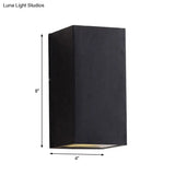 Sleek Metal Led Flush Mount Wall Sconce For Porch - Rectangle Cylinder Triangle Shapes Simplicity