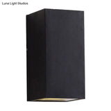 Sleek Metal Led Flush Mount Wall Sconce For Porch - Rectangle Cylinder Triangle Shapes Simplicity