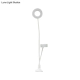 Sleek Metal Round Usb Mirror Lamp With Portable Led Fill Lighting And Flexible Arm Simplicity