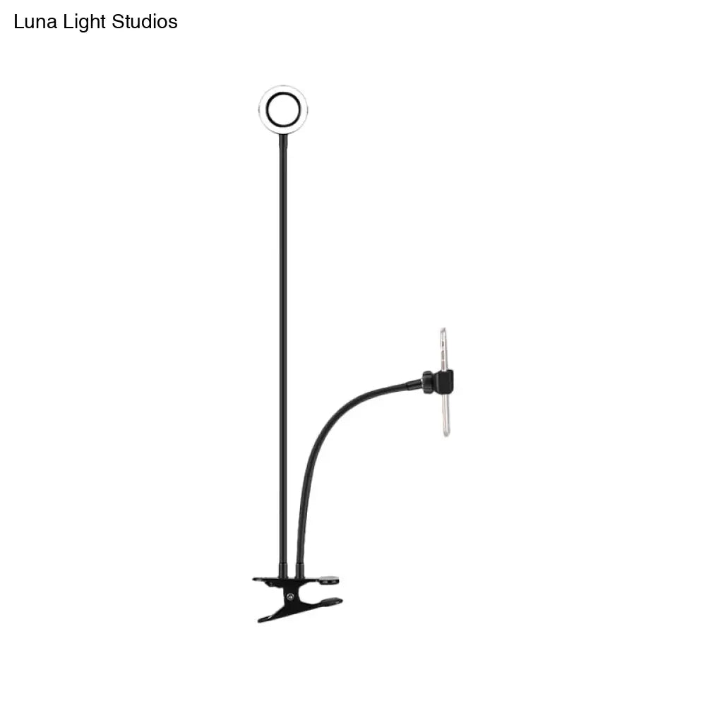 Sleek Metal Round Usb Mirror Lamp With Portable Led Fill Lighting And Flexible Arm Simplicity