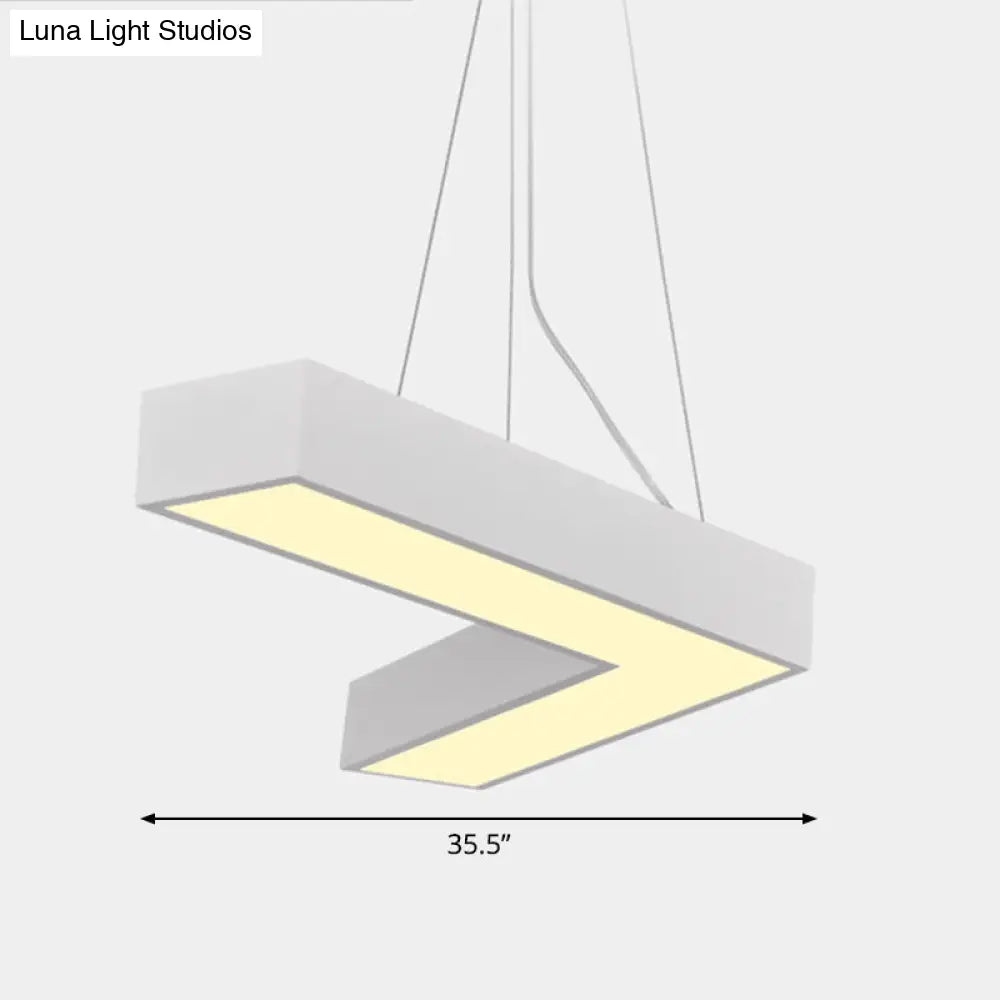 Sleek Metal V - Shaped Led Flush Mount Ceiling Light For Reception Room