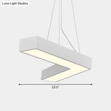 Sleek Metal V - Shaped Led Flush Mount Ceiling Light For Reception Room