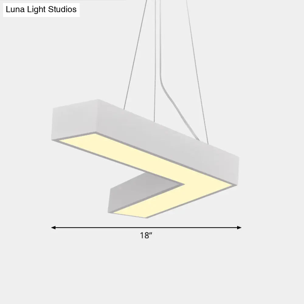 Sleek Metal V - Shaped Led Flush Mount Ceiling Light For Reception Room