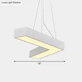 Sleek Metal V - Shaped Led Flush Mount Ceiling Light For Reception Room