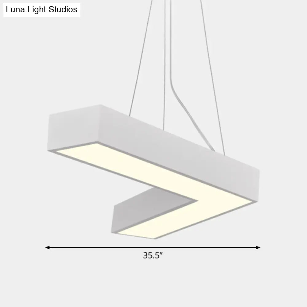 Sleek Metal V - Shaped Led Flush Mount Ceiling Light For Reception Room