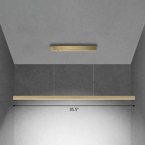 Sleek Metallic Led Pendant Chandelier For Conference Rooms Gold / White