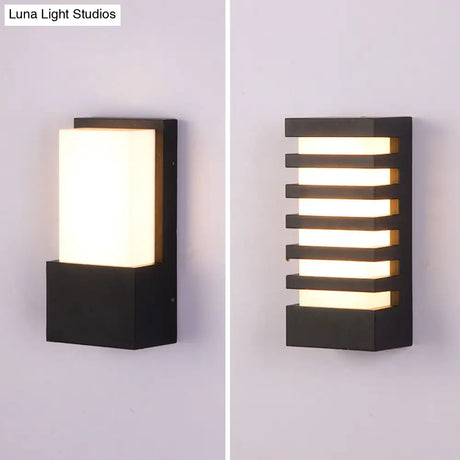 Sleek Metallic Led Wall Sconce Light For Courtyard: Simplicity At Its Best
