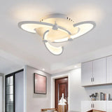 Sleek Modern Floral Flush Mount Lamp - 3/6/12-Head Acrylic Semi Ceiling Light In Warm/White 3 /