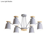 Sleek Nordic Metal Pendant Light With Rotatable Bucket Shade - Ideal For Living Room Ambiance