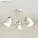 Sleek Nordic Metal Pendant Light With Rotatable Bucket Shade - Ideal For Living Room Ambiance