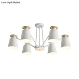 Sleek Nordic Metal Pendant Light With Rotatable Bucket Shade - Ideal For Living Room Ambiance