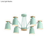 Sleek Nordic Metal Pendant Light With Rotatable Bucket Shade - Ideal For Living Room Ambiance