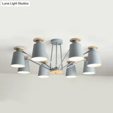 Sleek Nordic Metal Pendant Light With Rotatable Bucket Shade - Ideal For Living Room Ambiance