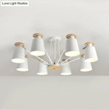 Sleek Nordic Metal Pendant Light With Rotatable Bucket Shade - Ideal For Living Room Ambiance