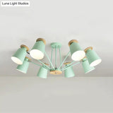 Sleek Nordic Metal Pendant Light With Rotatable Bucket Shade - Ideal For Living Room Ambiance