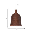 Sleek Rattan Pendant Ceiling Light For Minimalist Restaurant - Basket Suspension Lighting Coffee /