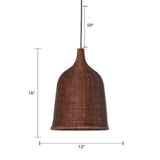 Sleek Rattan Pendant Ceiling Light For Minimalist Restaurant - Basket Suspension Lighting Coffee /