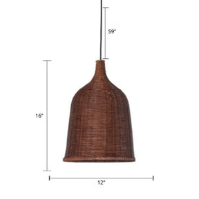 Sleek Rattan Pendant Ceiling Light For Minimalist Restaurant - Basket Suspension Lighting Coffee /