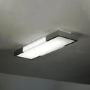 Sleek Simplicity Rectangular Flush Mount Lamp - 8’/15’ Wide Metal 24.5’/35.5’ Long Led