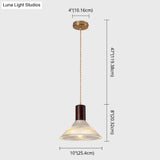 Sleek Single-Bulb Hanging Lamp With Ribbed Glass Shade: Elegant Pendant Light For Bedrooms