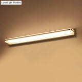 Sleek Stainless Steel Chrome Led Sconce - Rectangular Wall Vanity Light Fixture (16.5/20.5/24.5)