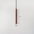 Sleek Terrazzo Led Suspension Light: Tubular Bedside Down Lighting Pendant With Simplicity Fixture