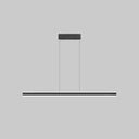 Sleek Triangle Island Light: Aluminum Led Hanging Lamp For Restaurants Black / 35.5 Natural