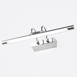 Sleek Tube Shaped Led Vanity Lamp: Stainless Steel Wall Mounted Chrome Finish