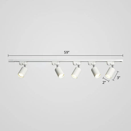 Sleek Tube Track Spotlight: Modern Metallic Semi Flush Ceiling Light For Bars 5 / White