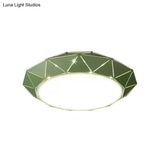 Sleek Ufo Girl Bedroom Led Ceiling Light - Acrylic Metal Nordic Flushmount