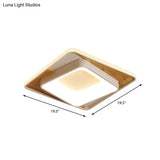 Sleek White Acrylic Led Ceiling Lamp For Bedroom Foyer - Modern Flush Mount