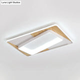 Sleek White Acrylic Led Ceiling Lamp For Bedroom Foyer - Modern Flush Mount
