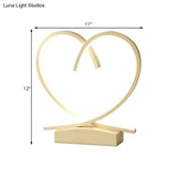 Sleek Wooden Night Table Light: Loving Heart Design Led Desk Lighting For Bedrooms Black/White/Wood