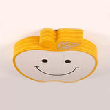 Smiling Apple Kids Ceiling Lamp - Contemporary Flush Mount Light