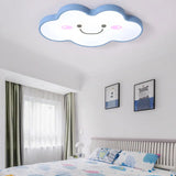 Smiling Cloud Ceiling Light - Children’s Nordic Style Acrylic Fixture Blue / 19.5’ White
