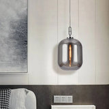 Smoke Gray/Cognac Glass Industrial Ceiling Pendant Lamp - 1 Head 10’/14’ Wide Gray / 10’