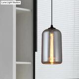 Smoke Gray Glass Mini Pendant Light - Modern Ceiling Hanging For Bar & Cafe