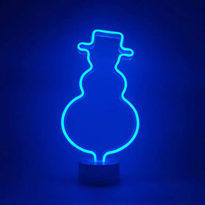 Snowman Wall Night Light - Kids Led Nightstand Lighting White