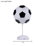 Soccer Table Desk Lamp: Modern Black & White Light For Study Room