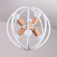Spherical Antique Style Wrought Iron Ceiling Lamp With 6 Lights - Black/White Chandelier For Dining