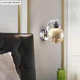 Spherical Star Lamp: Creative Wall Sconce For Warm Bedroom Ambiance